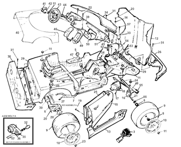 Page A Diagram and Parts List for 73236-85360  Power Wheels Ride-On Cars